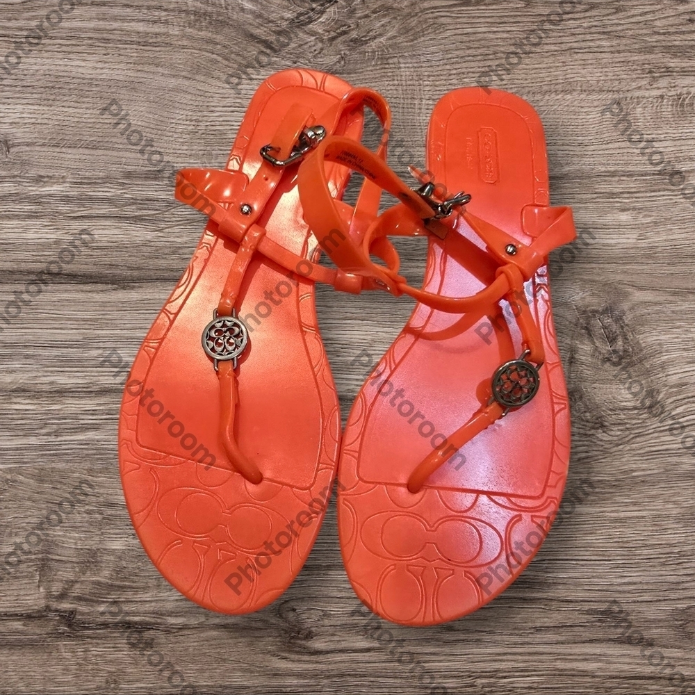 Coach Orange Sandals
